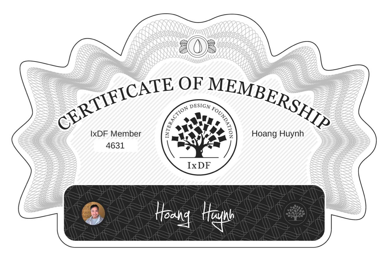 Certificate of Membership – Hoang Huynh