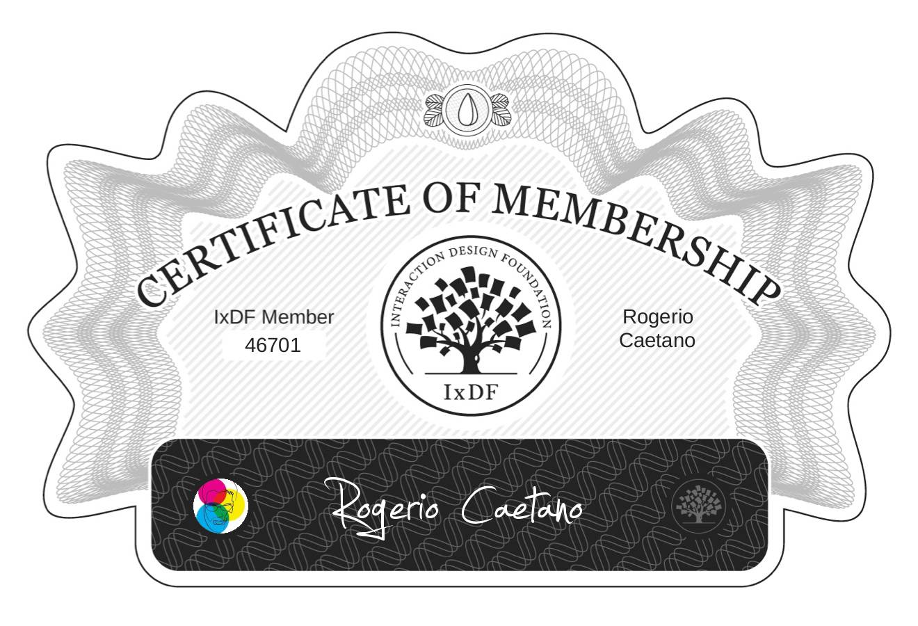 Certificate of Membership – Rogerio Caetano