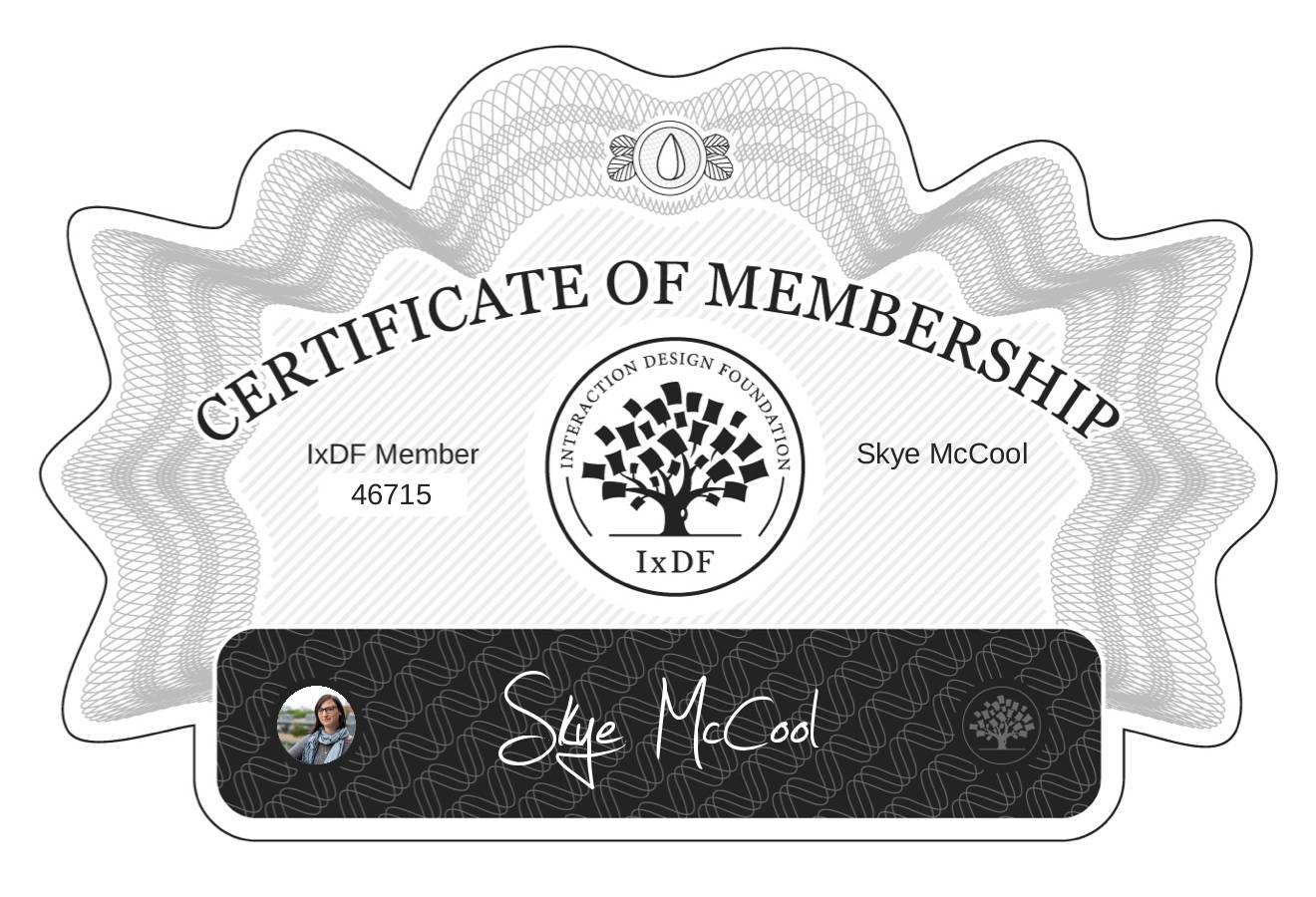 Certificate of Membership – Skye McCool
