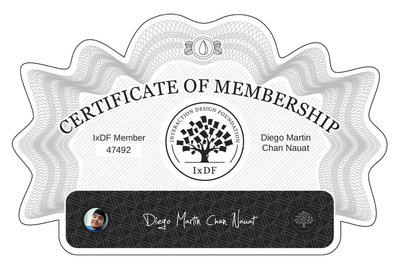 Certificate of Membership – Diego Martin Chan Nauat