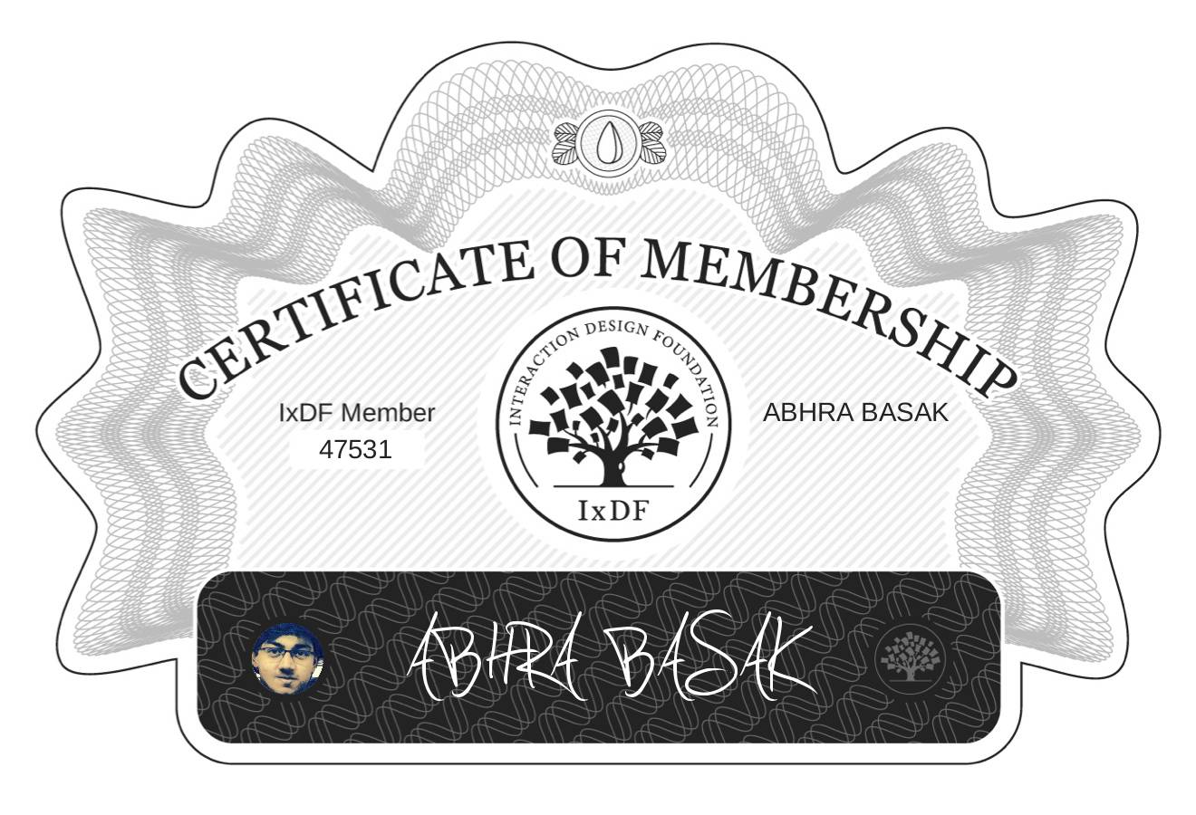 Certificate of Membership – ABHRA BASAK