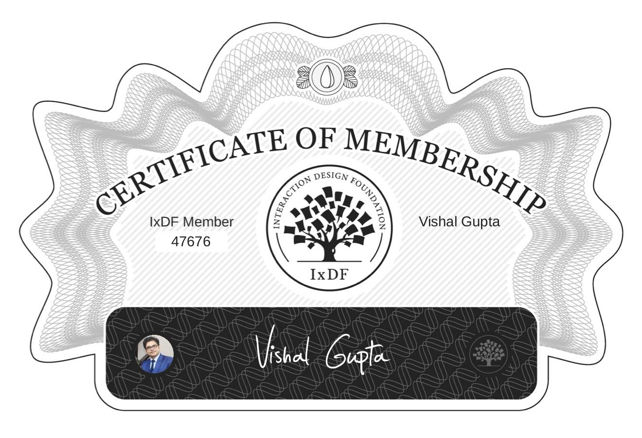 Certificate of Membership – Vishal Gupta