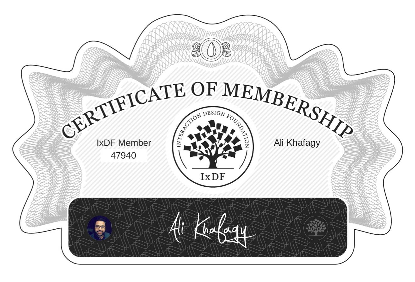 Certificate of Membership – Ali Khafagy