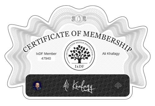 Certificate of Membership – Ali Khafagy