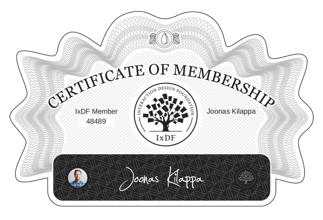 Certificate of Membership – Joonas Kilappa