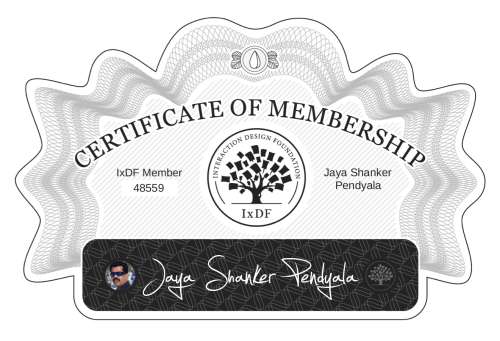 Certificate of Membership – Jaya Shanker Pendyala