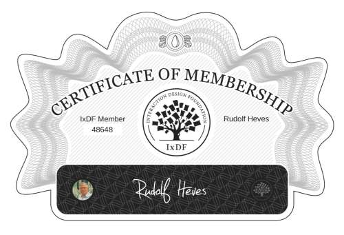 Certificate of Membership – Rudolf Heves