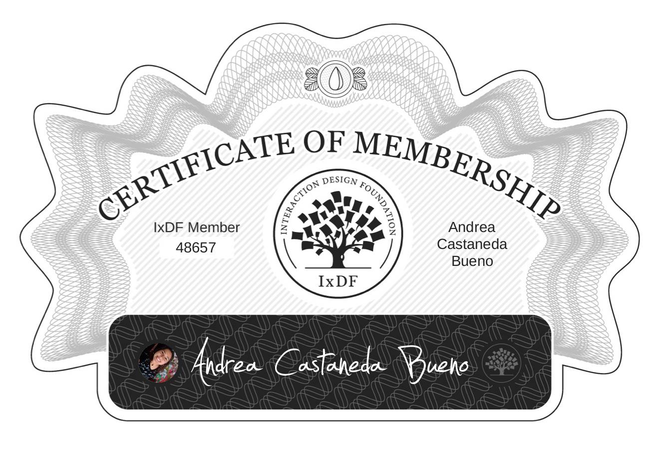 Certificate of Membership – Andrea Castañeda Bueno