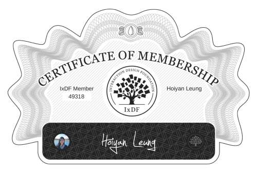 Certificate of Membership – Hoiyan Leung