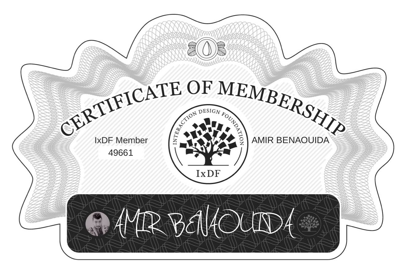Certificate of Membership – AMIR BENAOUIDA