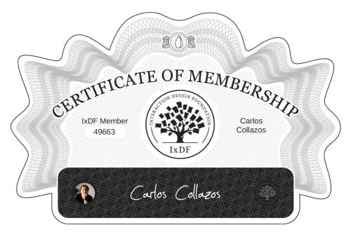 Certificate of Membership – Carlos Collazos