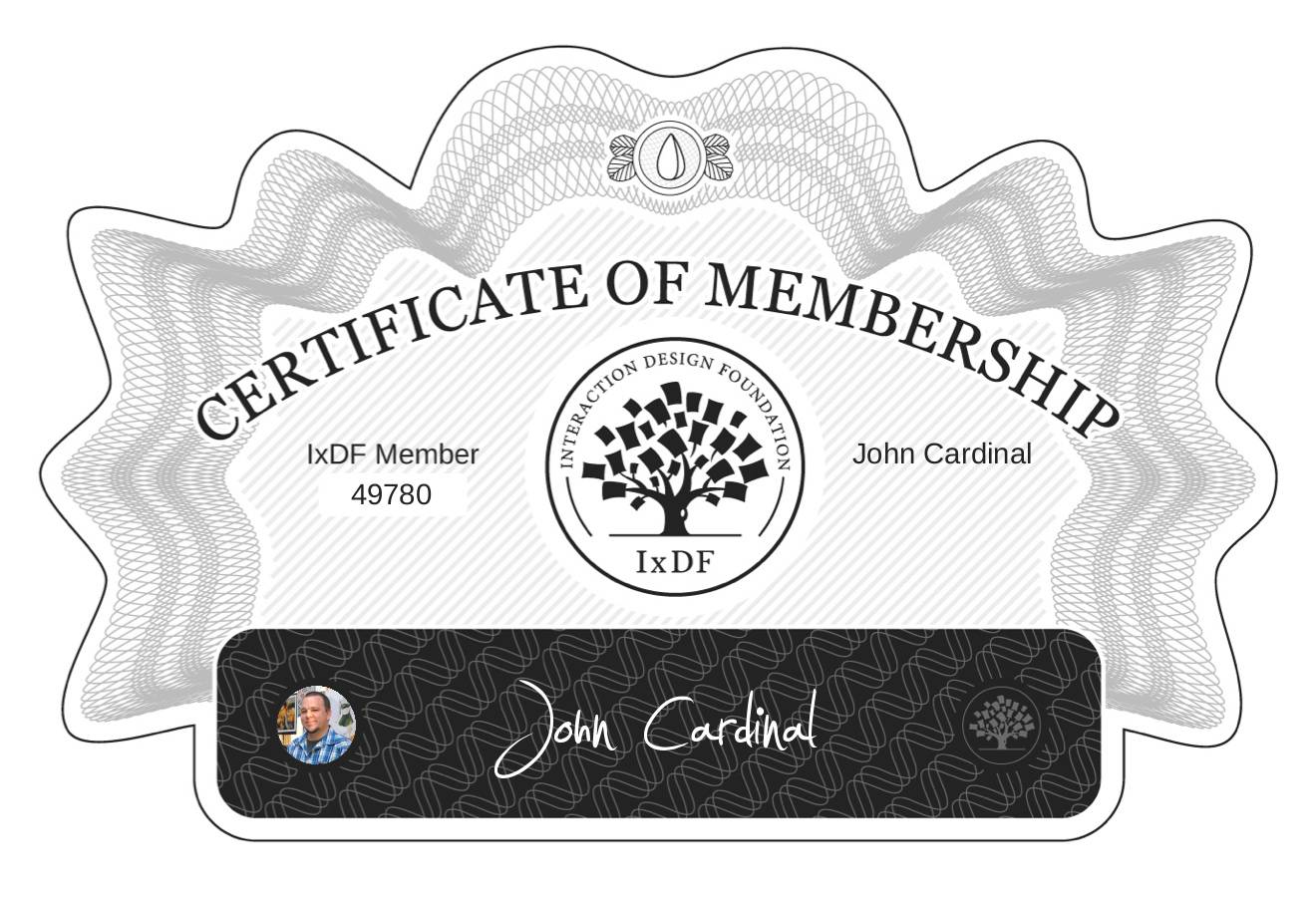 Certificate of Membership – John Cardinal