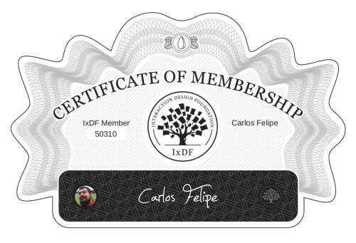 Certificate of Membership – Carlos Felipe