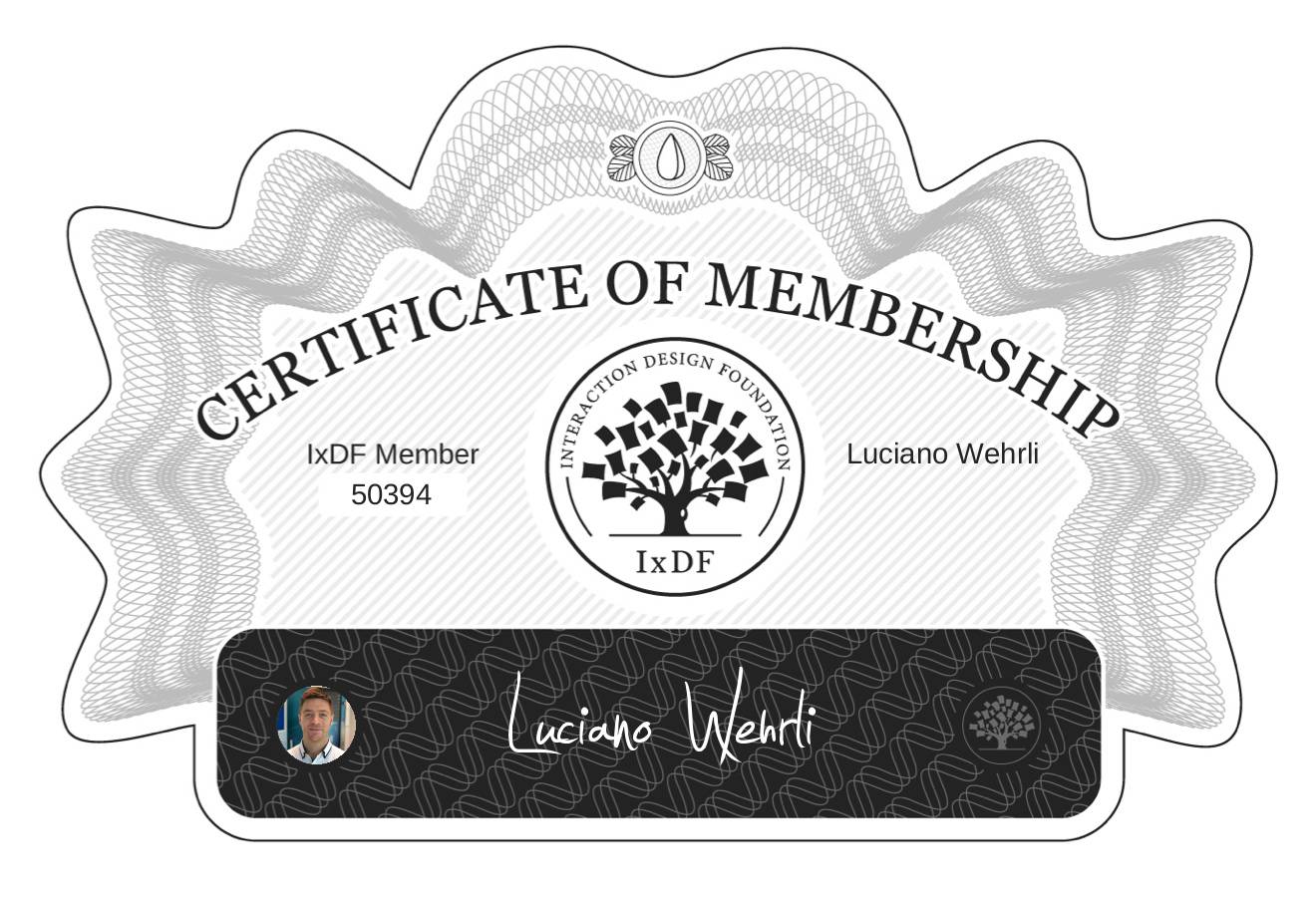 Certificate of Membership – Luciano Wehrli