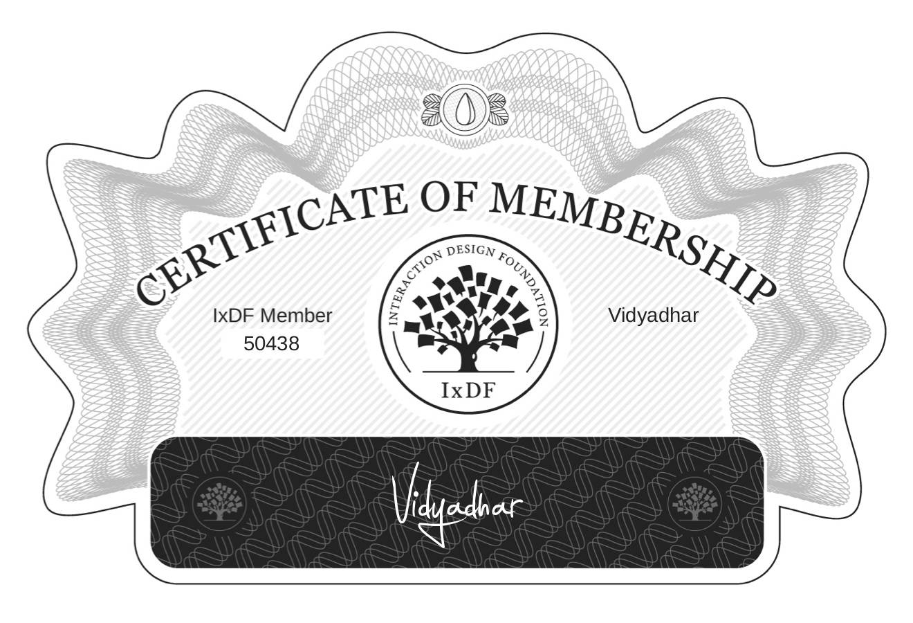 Certificate of Membership – Vidyadhar