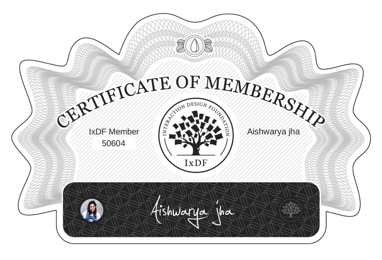 Certificate of Membership – Aishwarya jha