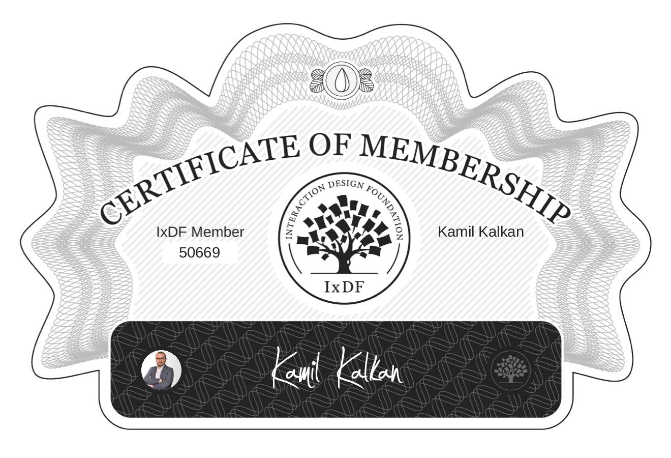 Certificate of Membership – Kamil Kalkan