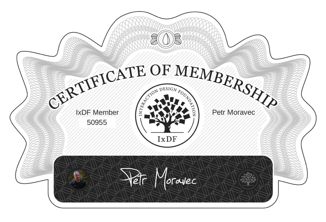 Certificate of Membership – Petr Moravec