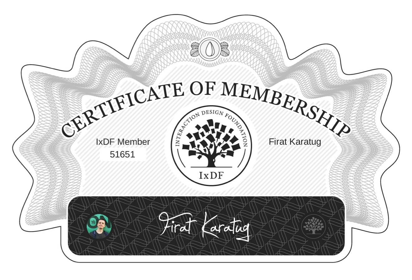 Certificate of Membership – Firat Karatug