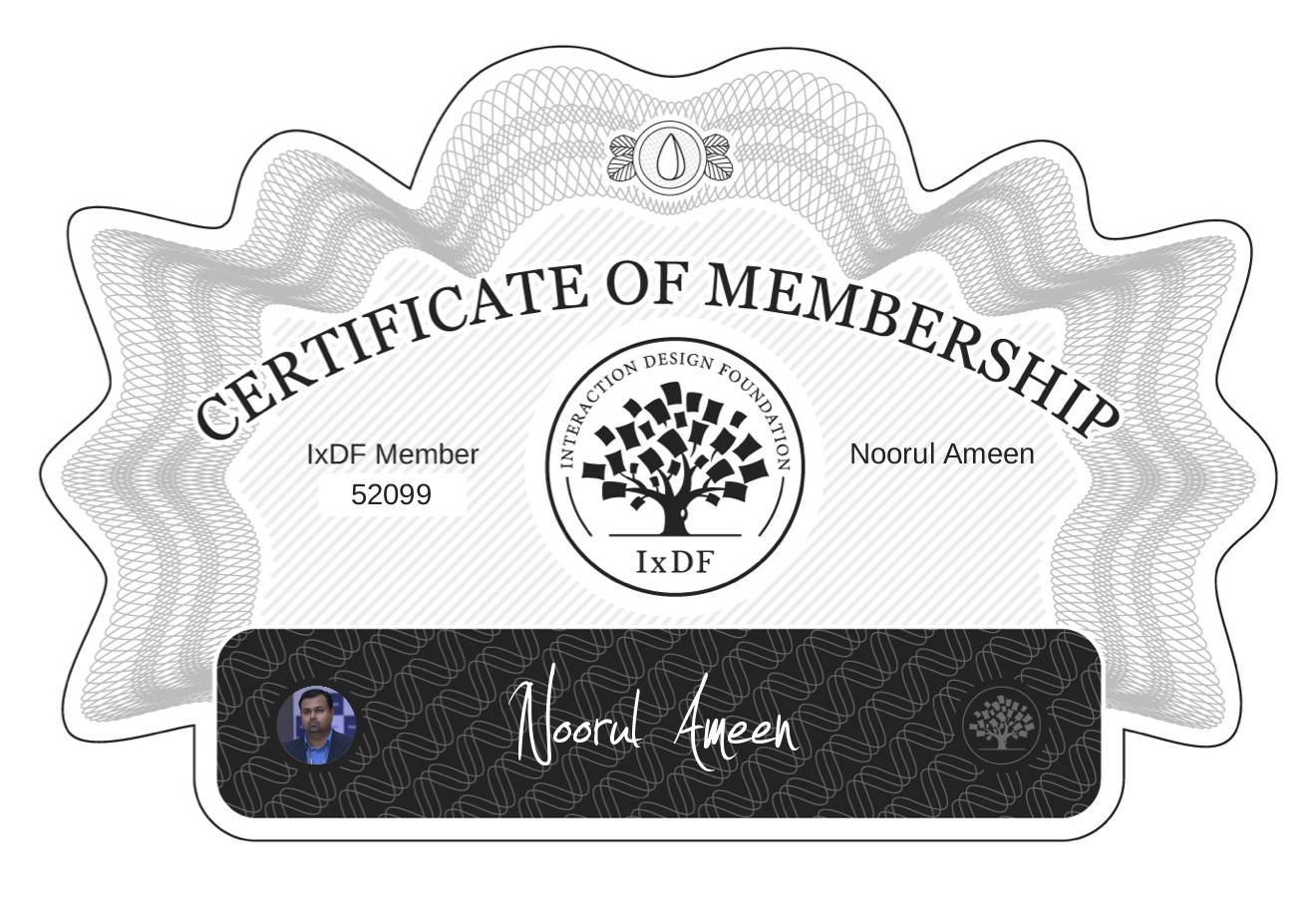 Certificate of Membership – Noorul Ameen