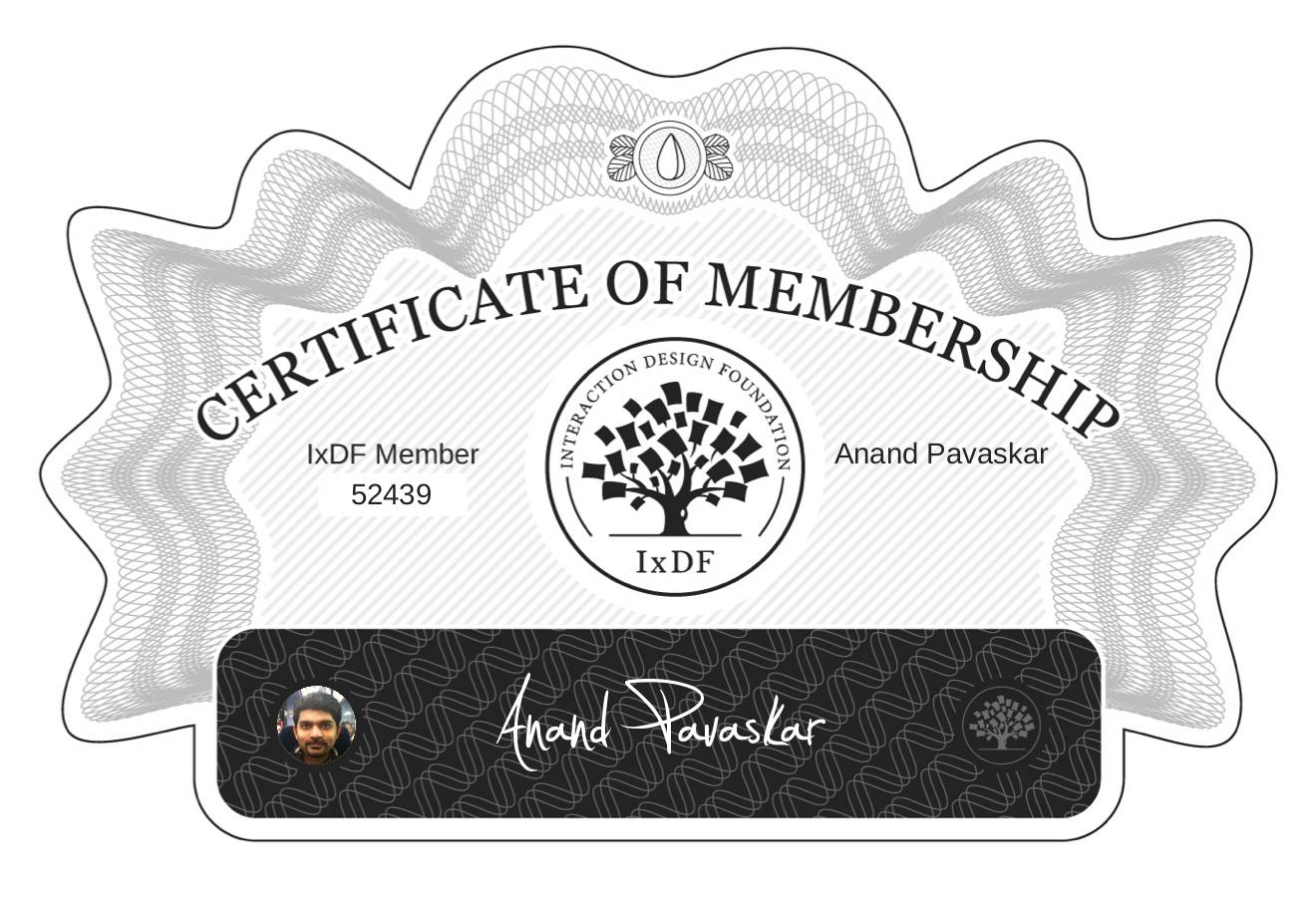 Certificate of Membership – Anand Pavaskar