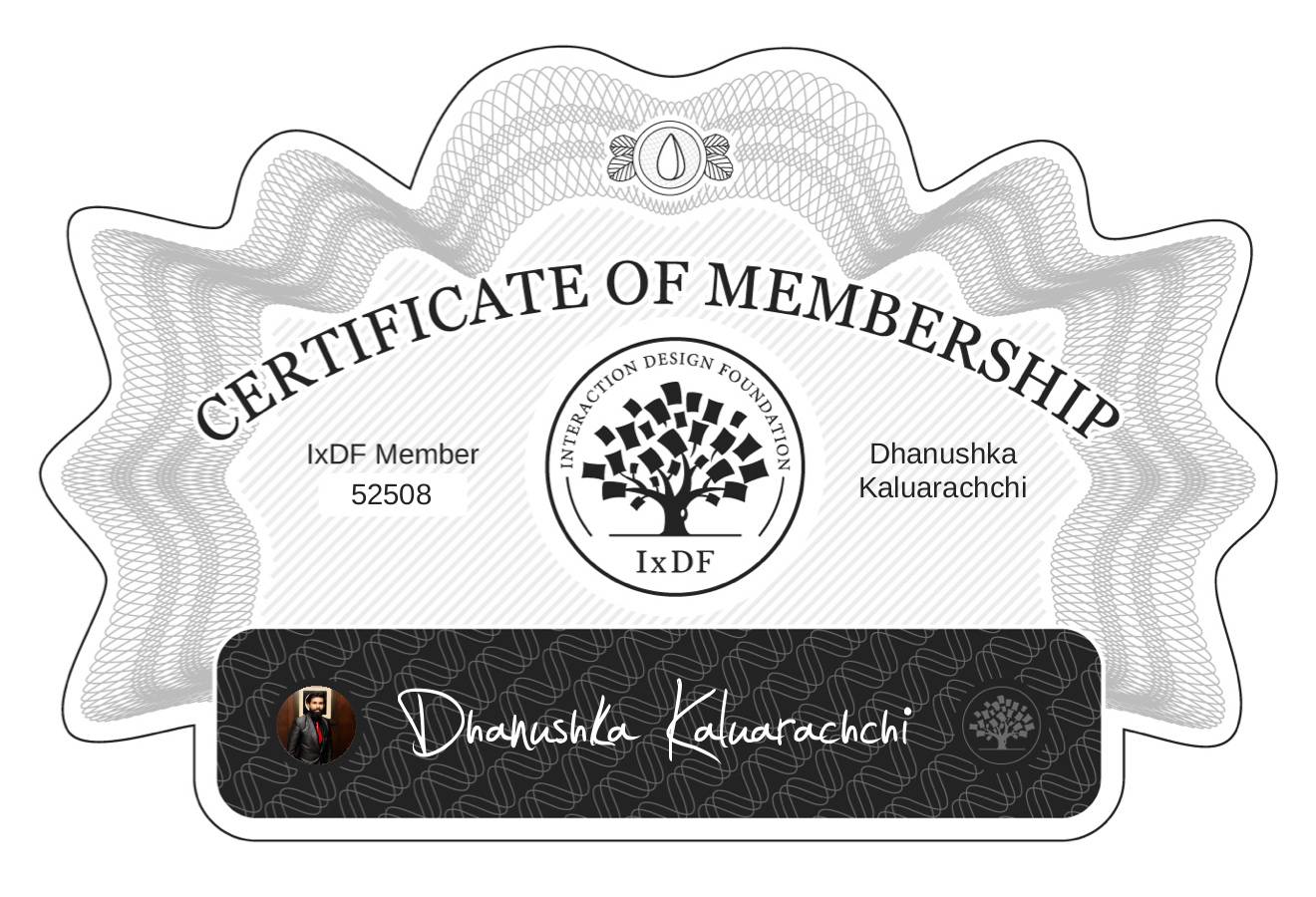 Certificate of Membership – Dhanushka Kaluarachchi