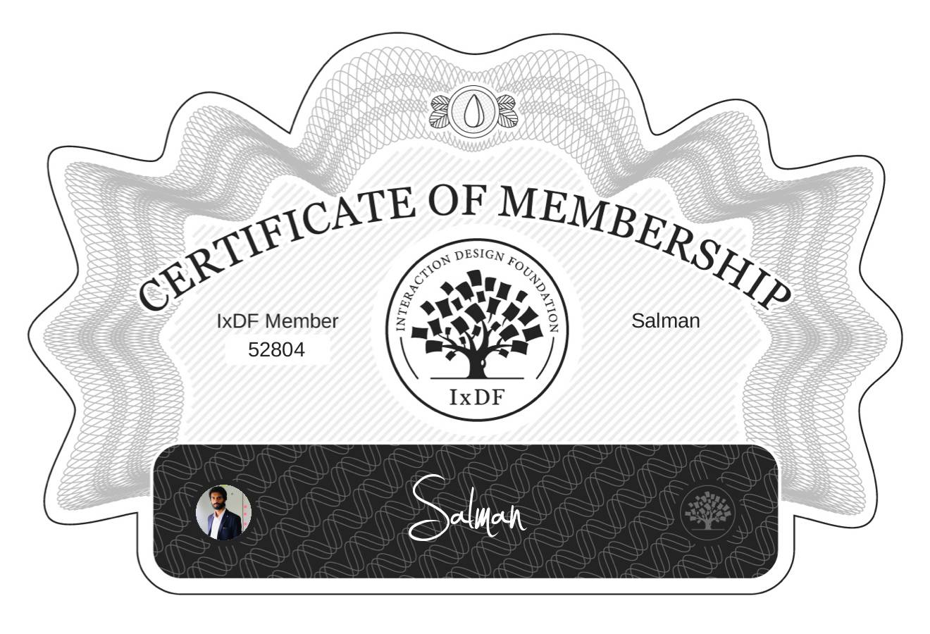 Certificate of Membership – Salman