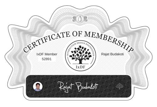 Certificate of Membership – Rajat Budakoti
