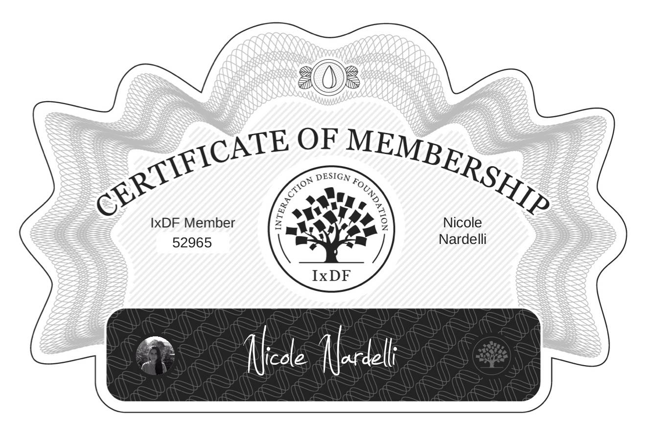 Certificate of Membership – Nicole Nardelli