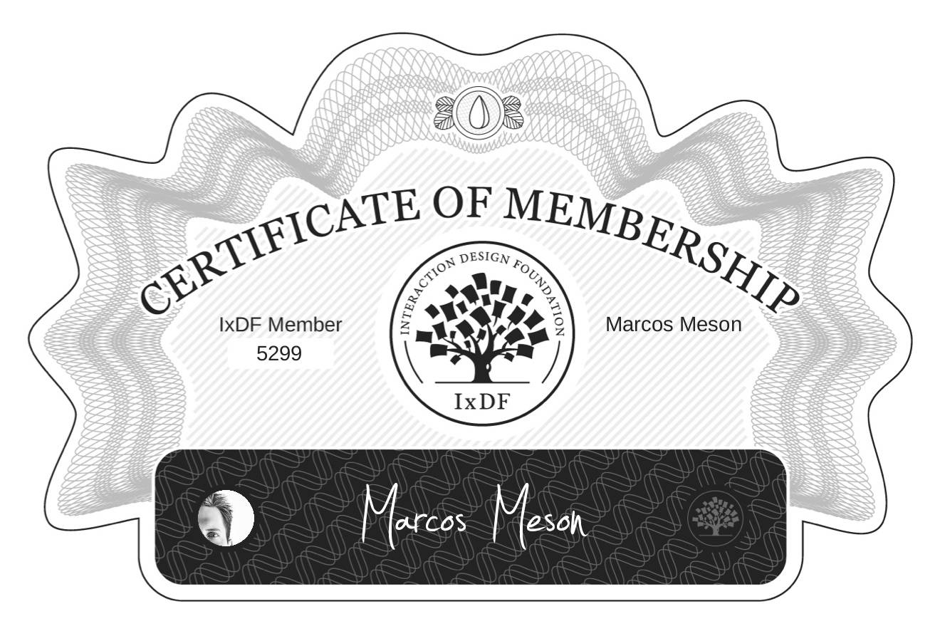 Certificate of Membership – Marcos Meson