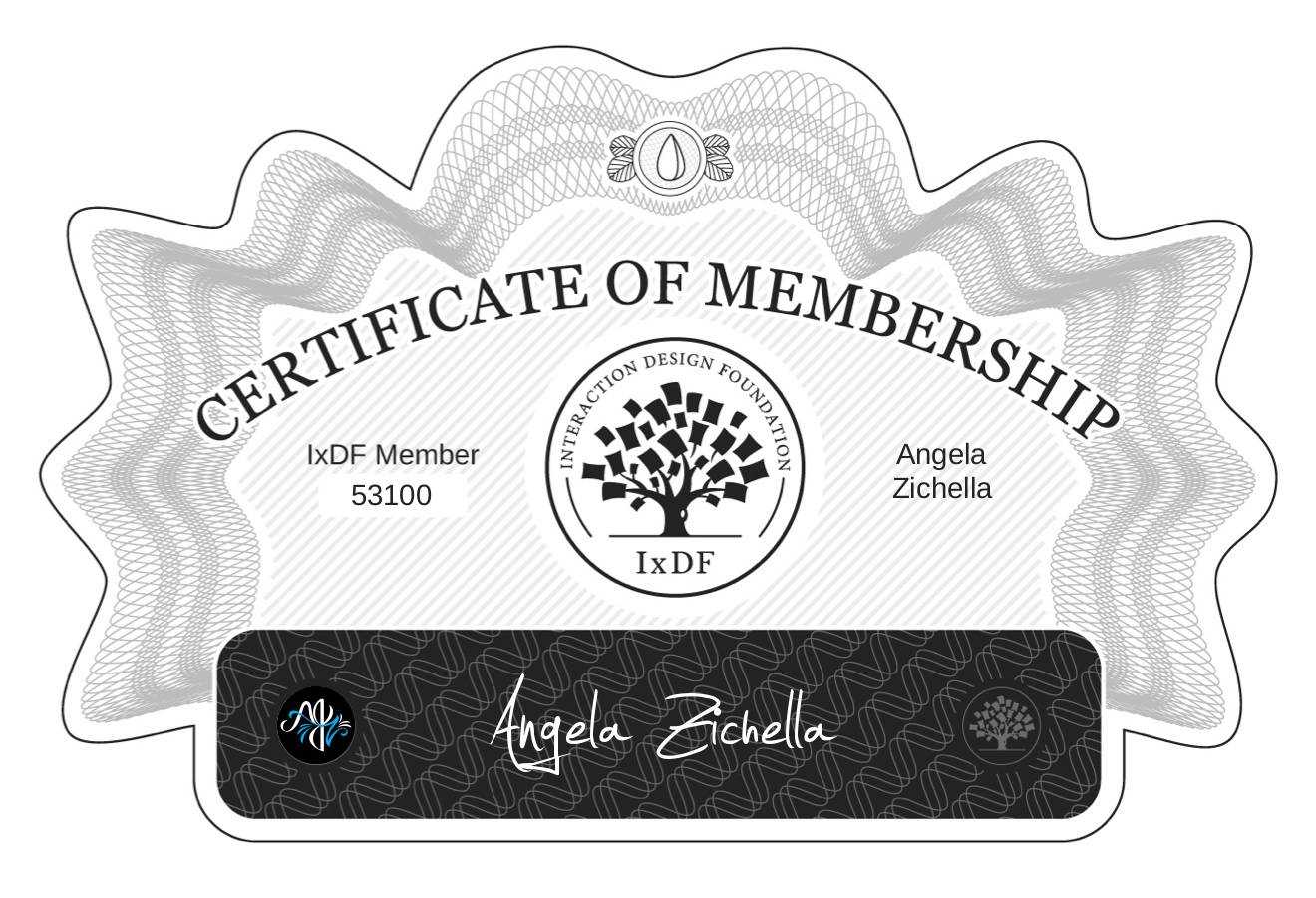 Certificate of Membership – Angela Zichella