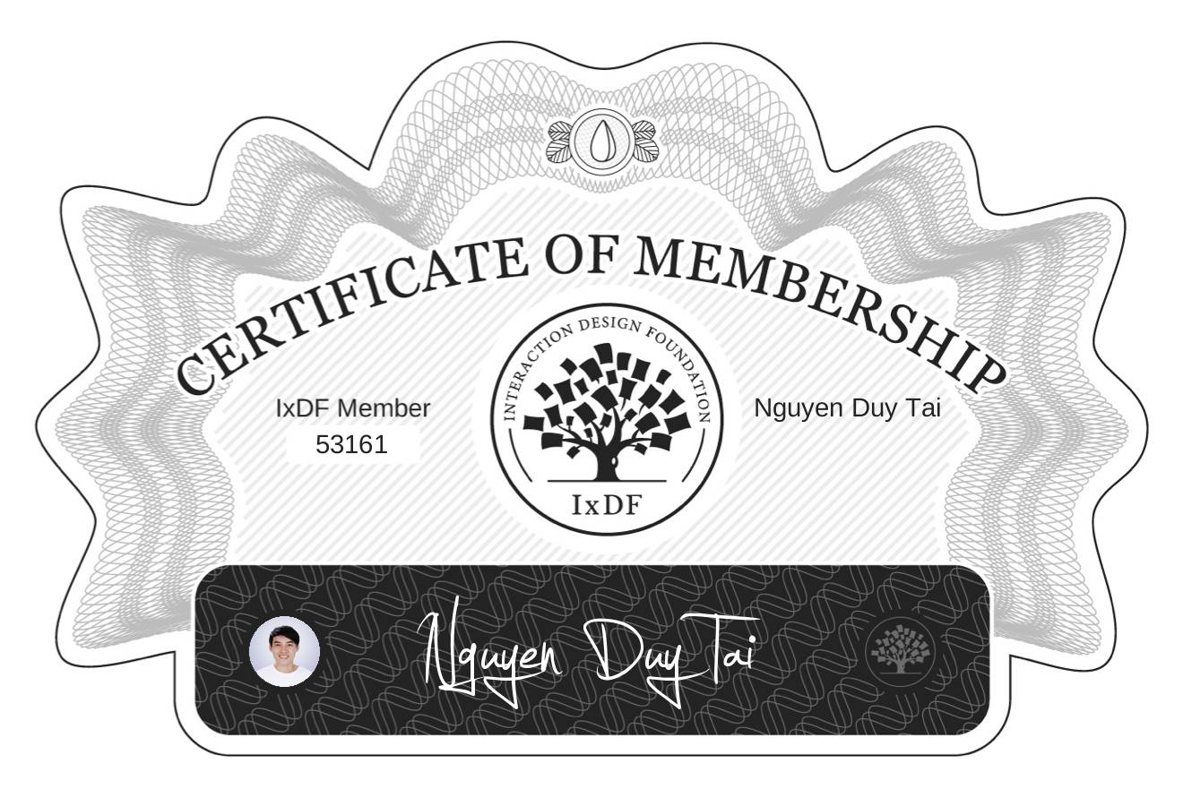 Certificate of Membership – Nguyen Duy Tai