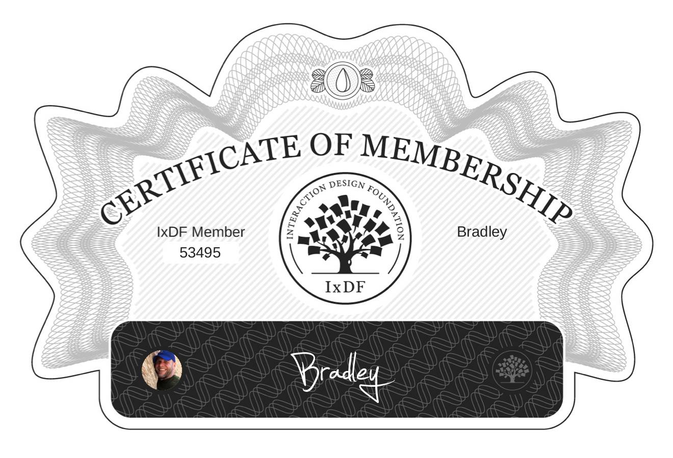Certificate of Membership – Bradley