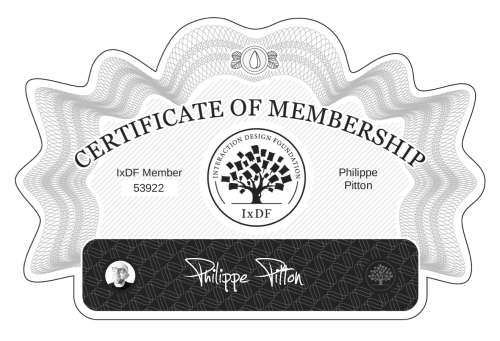 Certificate of Membership – Philippe Pitton