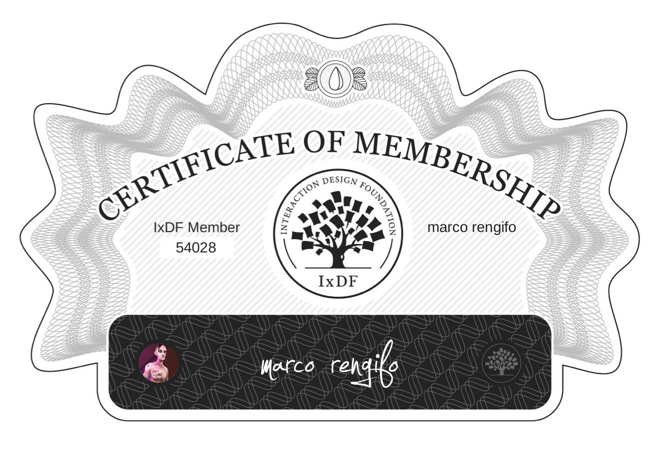 Certificate of Membership – marco rengifo