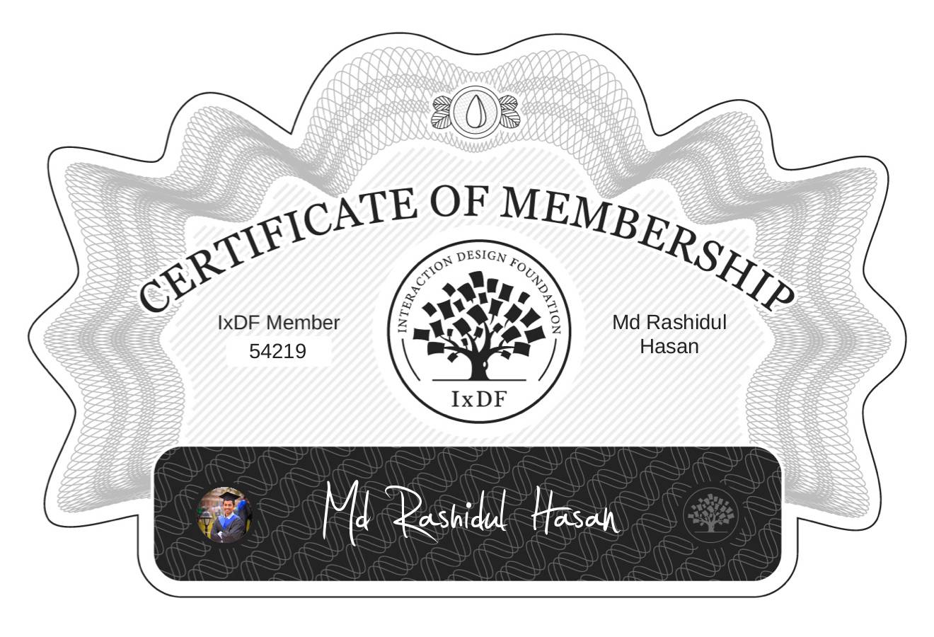 Certificate of Membership – Md Rashidul Hasan