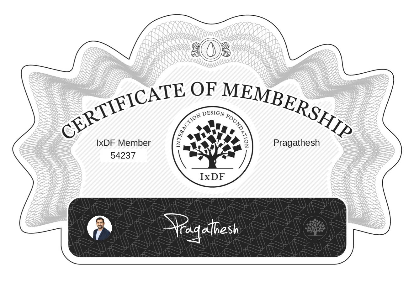 Certificate of Membership – Pragathesh