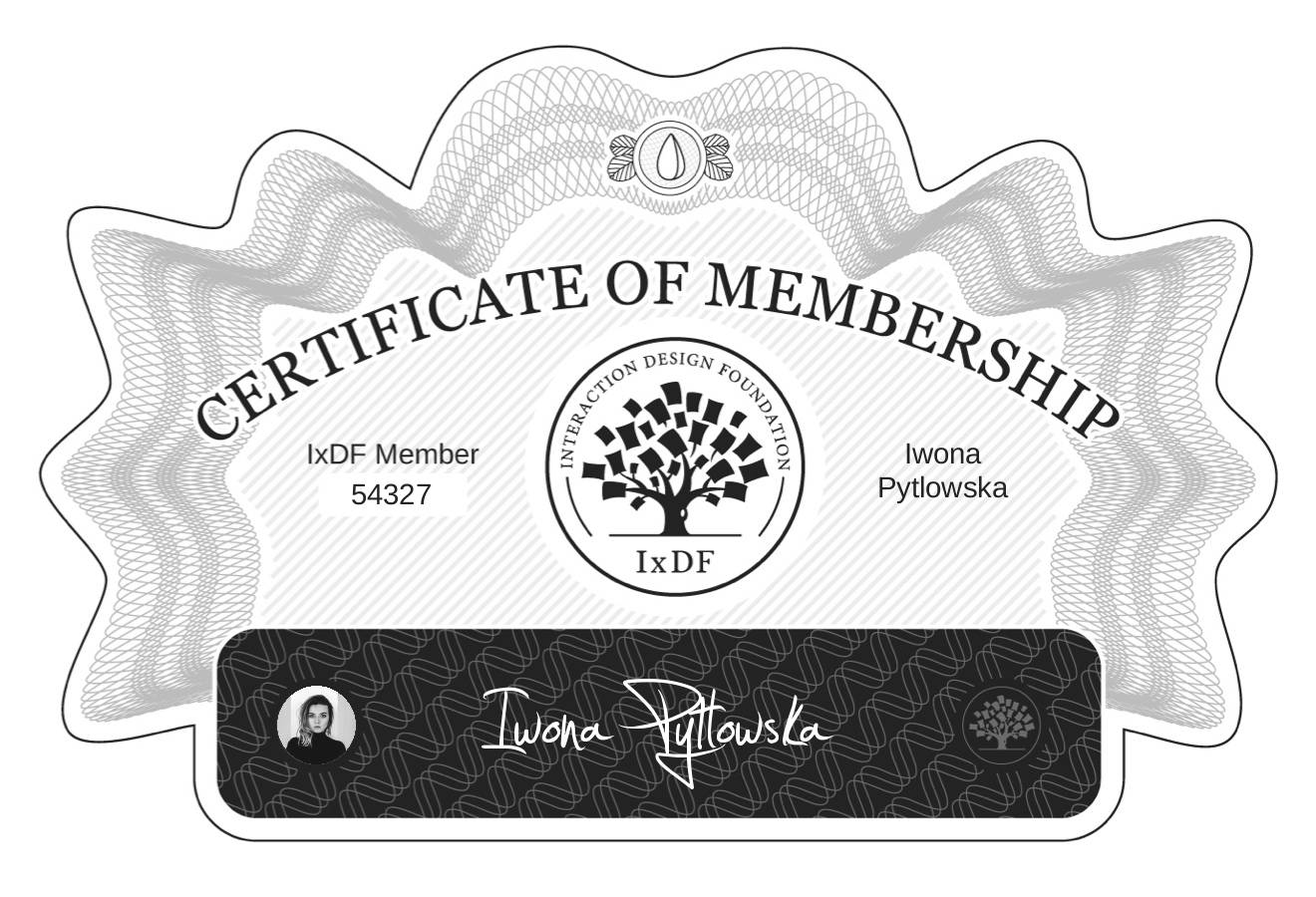 Certificate of Membership – Iwona Pytlowska