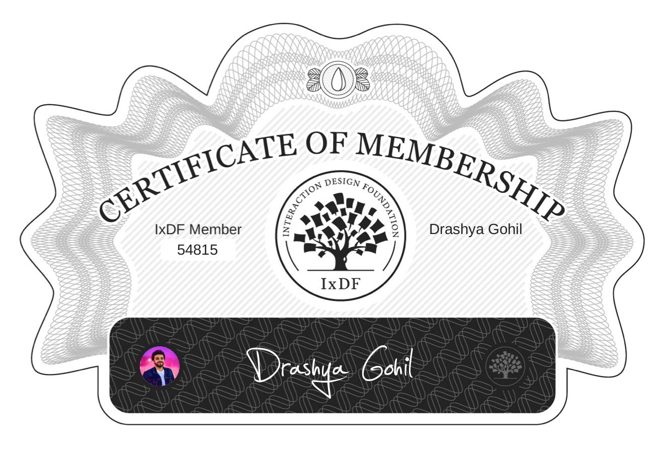 Certificate of Membership – Drashya Gohil