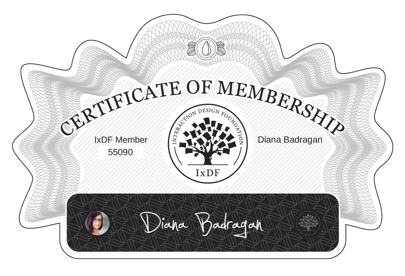 Certificate of Membership – Diana Badragan