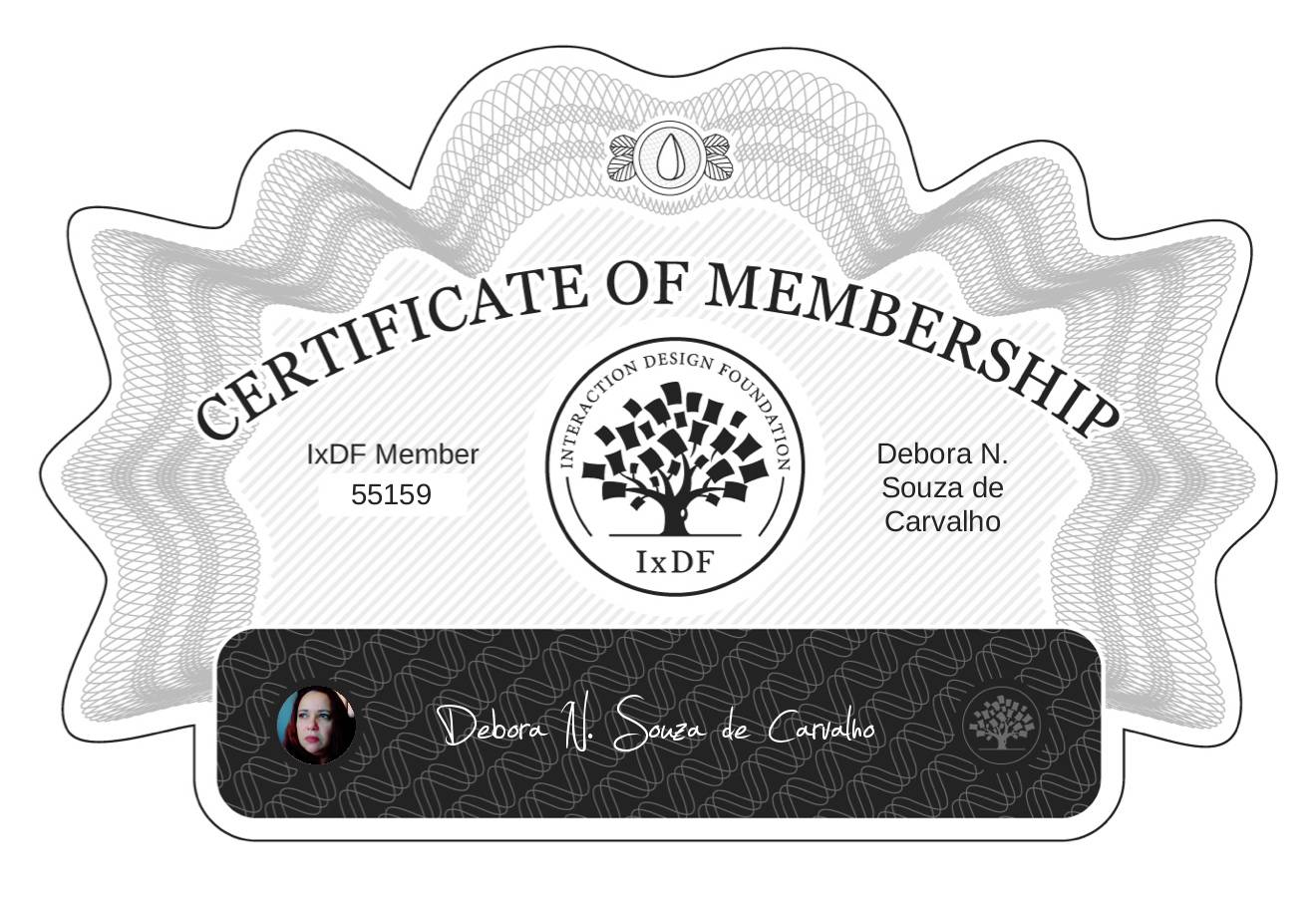 Certificate of Membership – Debora N. Souza de Carvalho