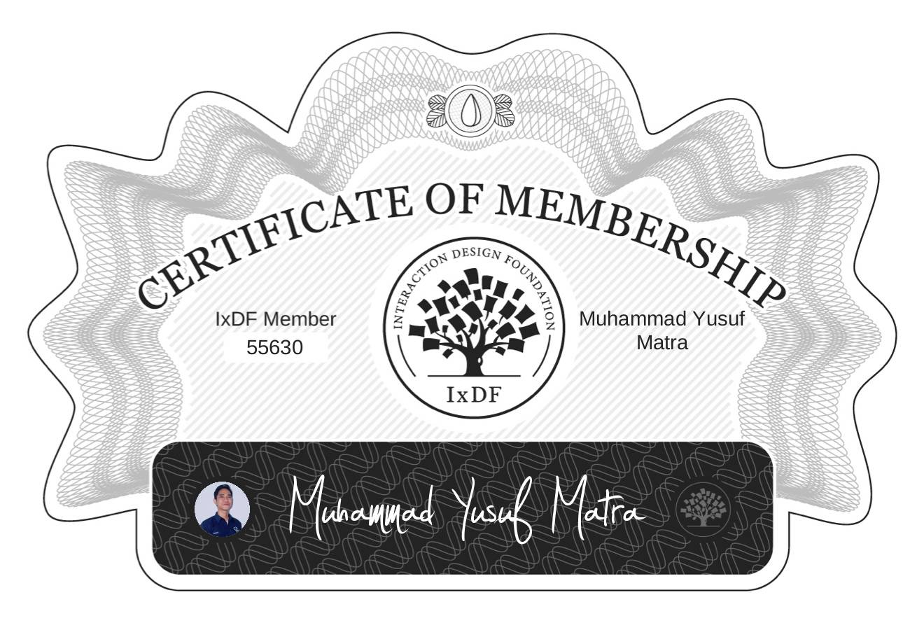 Certificate of Membership – Muhammad Yusuf Matra