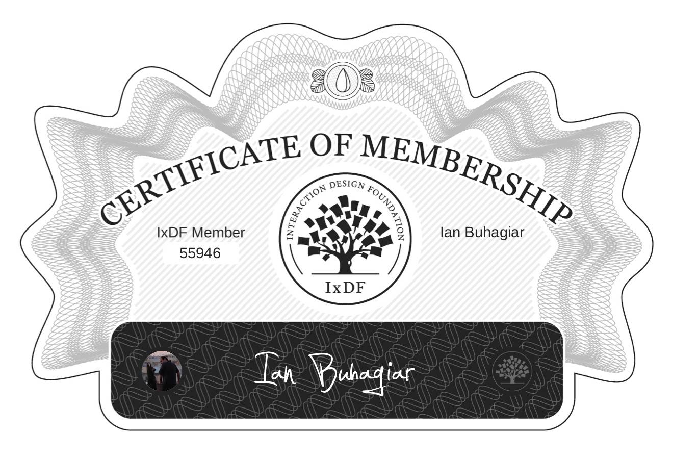 Certificate of Membership – Ian Buhagiar