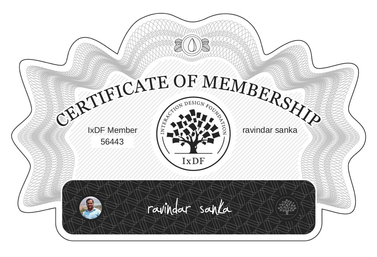 Certificate of Membership – ravindar sanka