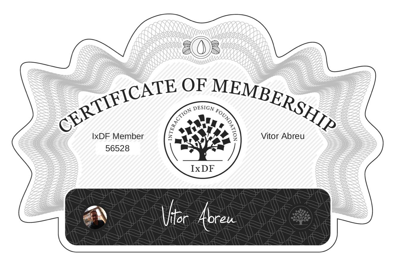Certificate of Membership – Vitor Abreu