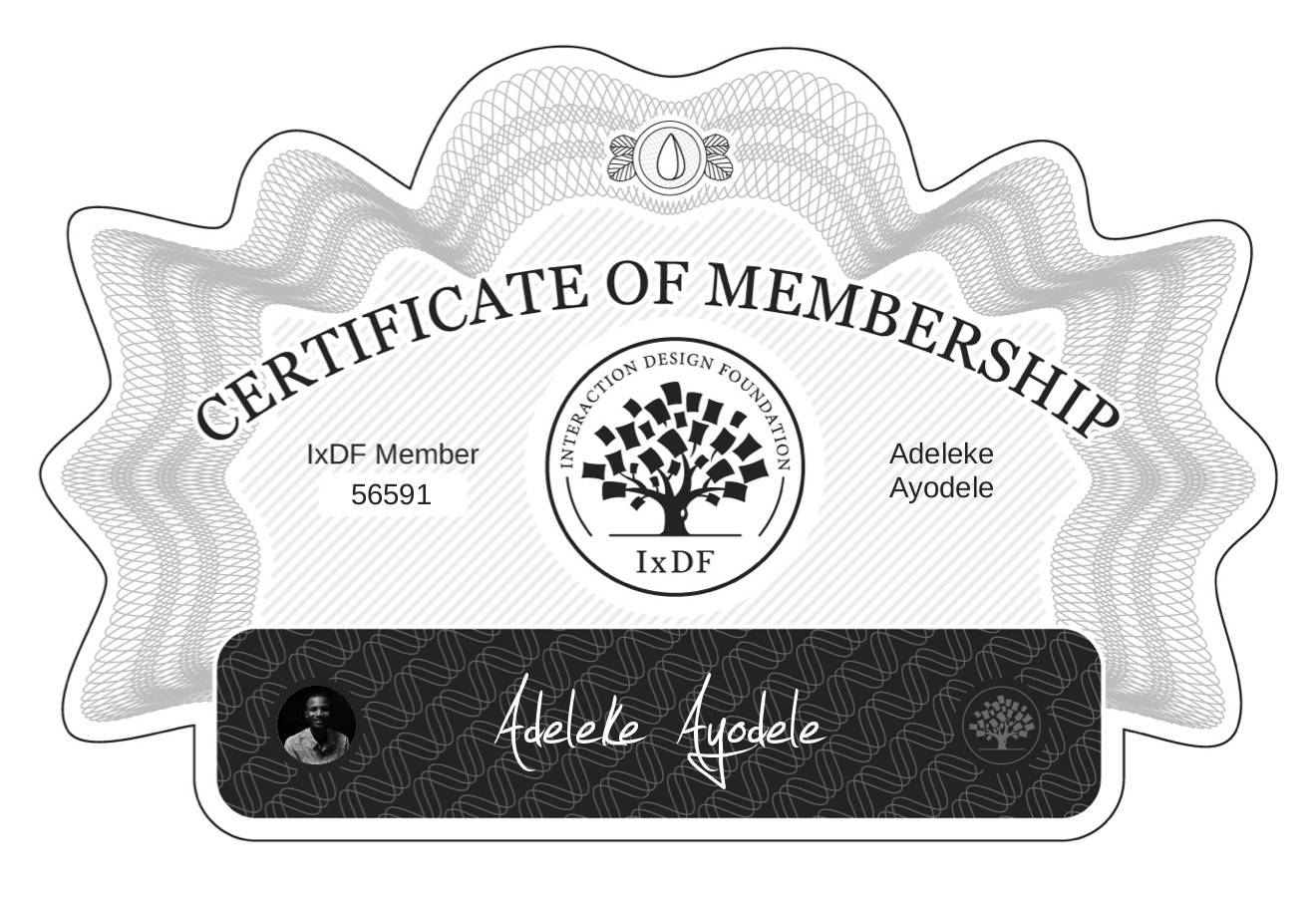 Certificate of Membership – Adeleke Ayodele
