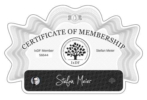 Certificate of Membership – Stefan Meier