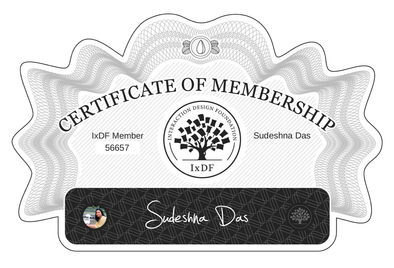 Certificate of Membership – Sudeshna Das