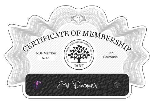 Certificate of Membership – Eirini Darmanin