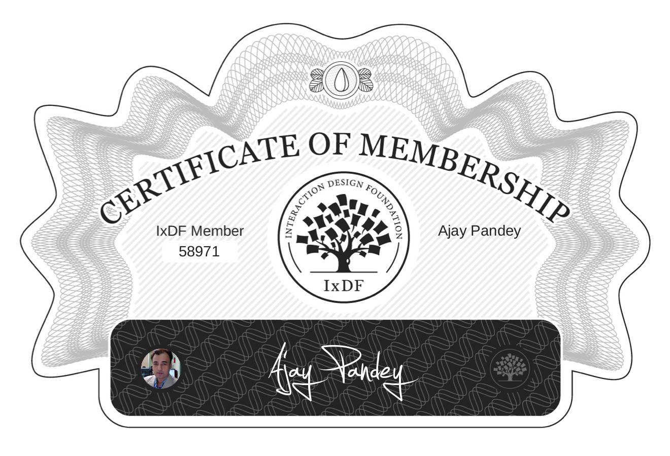 Certificate of Membership – Ajay Pandey